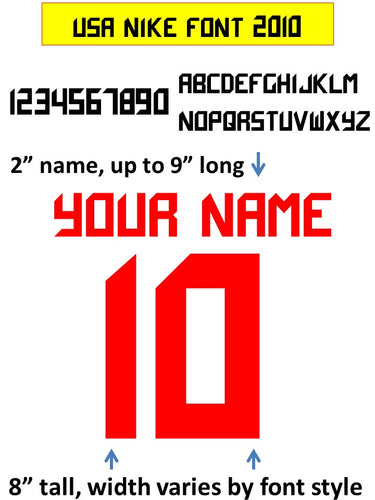 Usa Nike Font 2010