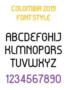 COLOMBIA 2019 FONT STYLE